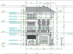 [CAD] Mẫu bản vẽ Biệt thự 3 tầng 11x22m ( Full kiến trúc + kết cấu + điện nước)